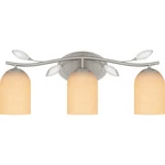 Brushed Nickel Three Light Bath From The Ulysses Collection. Fixed Price $240.99.