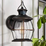 Oil Rubbed Bronze Motion Sensor Outdoor Wall Light For Porch & Garage. Fixed Price $93.99.