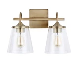 Capital Lighting 139122AD-496 15-1/4"W Bathroom Vanity Aged Brass. Fixed Price $129.99.