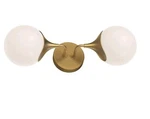 Alora Mood Nouveau 2 Light 19" Wall/vanity, Gold/opal Matte. Fixed Price $99.00.