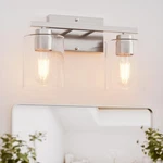 Honesorn Bathroom Fixtures, 2 Brushed Nickel Vanity Lights, Moder.... Fixed Price $40.82.