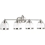 Progress Lighting P300083-104 Judson Four-light Bath, Polished Nickel. Fixed Price $148.50.