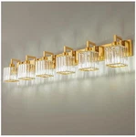 Fdpby JW-003 Modern Gold Vanity Lighting Wall Mounted Round Glass Shade Bathroom. Fixed Price $80.00.