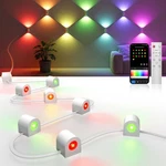 8 Lamp Rgbcw Indoor Wall Lights, Up Down Lighting Bedroom Sconces, Music.... Fixed Price $101.98.