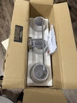 Satin Nickel White Shade Dining Bedroom Hallway Wall Sconce Fixture 3 Light. Fixed Price $100.00.