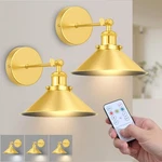 Zornlots Gold Battery Operated Wall Sconce Set Of 2,VINTAGE Wireless. Fixed Price $91.94.