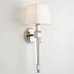Irene Art Deco Wall Light Sconce Nickel Hardwired 6" Fixture White Shade Bedroom. Fixed Price $174.99.