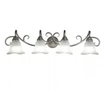 Vaxcel Bella 37.5" 4-LIGHT Brushed Nickel Vanity Alabaster Glass Wall.... Fixed Price $189.00.
