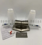 Pottery Barn Massett Led Metal Double Sconce Brushed Nickel 18" #X1306. Fixed Price $182.11.