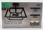 Feit Katalyst 3-LIGHT Led Adjustable Cct Matte Black Semi Flush Mount. Fixed Price $53.99.