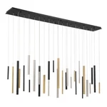 Eurofase Santana 30 Light Led Chandelier, Black/gold/nickel/multi 46814-012. Fixed Price $3335.00.