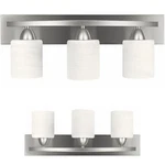 Modern 3-LIGHT Bathroom Vanity Brushed Nickel Fixture With Frosted. Fixed Price $118.68.