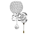 Modern Crystal Wall Pendent Lamp Chrome Finish Bedroom Sconce Lighting Fix. Fixed Price $37.38.
