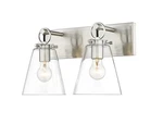 Bellevue ZBF46916 Sylvester 2 Light 16"W Vanity - Nickel. Fixed Price $166.60.