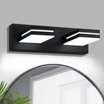 2 Light Black Bathroom Vanity Over Mirror Modern Led Dimmable. Fixed Price $38.13.