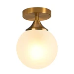 Kco Lighting Small Milk Glass Globe Semi Flush Mount Ceiling Mid Centur.... Fixed Price $86.33.
