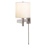 Visual Comfort & Co. Architect Swing Arm Sconce Brushed Chrome Silk Shade. Fixed Price $284.95.