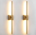 Brushed Gold Led Wall Sconces Set Of 2 With Warm White Light Brass. Fixed Price $49.99.