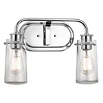 Kichler Braelyn Bath 2LT, Chrome, Clear Seeded - 45458CH. Fixed Price $194.99.