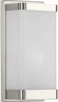 Progress Lighting P710072-009 Linen Glass Wall Sconces, 12" X 6" Nickel.. Fixed Price $26.00.