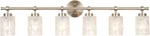 Modern 6-LIGHT Bathroom Vanity Fixture, Brushed Nickel, 41-INCH. Fixed Price $199.99.