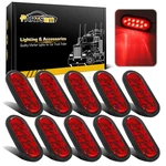 Partsam 10PCS 6 Inch Oval Led Trailer Tail Lights Red Diodes Grommet And. Fixed Price $71.82.