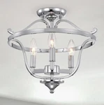 Warehouse Of Tiffany Karl Chrome 3-LIGHT Semi-flush Mount CM213/3CH. Fixed Price $59.14.
