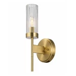 Globe Electric Allison 1-LIGHT Matte Brass Wall Sconce Ribbed Glass Shade. Fixed Price $21.99.