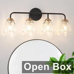 Daunton 4-LIGHT Vintage Over Mirror Vanity Light, Black/gold. Fixed Price $75.03.