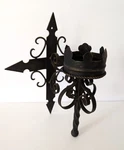 Vtg Medieval Metal Gothic Castle Cross Wall Sconce Torch Light Candle Holder. Fixed Price $71.95.