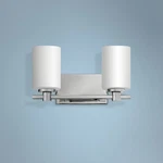 Hinkley Karlie 7 1/2" High Chrome And Opal Glass 2-LIGHT Wall Sconce. Fixed Price $189.00.