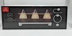 Estoril 24 In. 3-LIGHT Brushed Nickel Bathroom Vanity Light, 5-PC Hardware Set. Fixed Price $34.99.