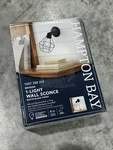 Hampton Bay 65740 Bryson 1-LIGHT Matte Black Wall Sconce. Fixed Price $19.99.