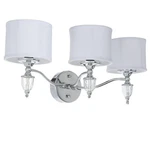 Hampton Bay EW0374CH Waterton 3-LIGHT Chrome Sconce With White Fabric Shades. Fixed Price $89.99.