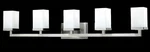 Tidal 5-LIGHT Bathroom Vanity In Brushed Nickel. Fixed Price $312.00.