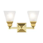 Livex Lighting 1032 Brass Mission 2-LIGHT Bathroom Vanity. Fixed Price $249.96.