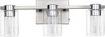 Eatich 3-LIGHT Brushed Nickel Vanity Light, 3000K/4000K/6000K Crystal Bathroom. Fixed Price $61.22.