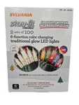 Sylvania Stay Lit Led Lights, 2 Sets 100, 6 Color Changing Soft White & Multi. Fixed Price $48.77.