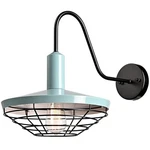 Blue Wall Sconce Farmhouse Gooseneck Light Fixture With Barn Shade. Fixed Price $99.99.