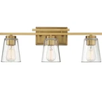 Savoy Essentials Calhoun Vanity, 3-LIGHT 180 Total Watts, Warm Brass. Fixed Price $127.98.
