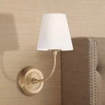 Crystorama Sylvan 13 3/4" Vibrant Gold White Glass Shade Wall Sconce. Fixed Price $150.00.