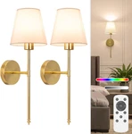 19.9 Inch Battery Operated Wall Sconce Set Of 2,GOLD Rechargeable Lights Wi. Fixed Price $108.99.