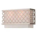 Livex Aresque Light Wall Sconce In Brushed Nickel, 13"W 7"H 41102-91. Fixed Price $179.96.