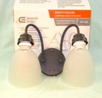 2-LAMP Vanity Light Fixture Ce Oil Rubbed Bronze Metallic Brown New Open Box. Fixed Price $35.99.