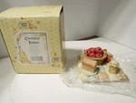 Cherished Teddies 617075 We Bear Thanksgiving Feast On Quilt With Food. Fixed Price $10.00.
