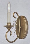 Hampton Bay Estelle 1-LIGHT Champagne Finish Wall Sconce. Fixed Price $14.99.