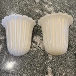 Murano Glass Wall Sconces Fluted Champagne Gold Flake Mcm Style Barovier & Toso?. Fixed Price $800.00.