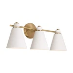 Capital Lighting Bradley Vanity, Aged Brass/white - 150131AW. Fixed Price $284.00.