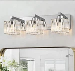 Edislive Orillia 19.7 3-LIGHT Chrome Vanity Bathroom W/ Crystal Shades. Fixed Price $54.00.