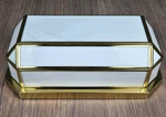 Brass Opaque White Glass Postmodern Wall Sconce, Up To 11, Fredrick Ramond Style. Fixed Price $109.00.